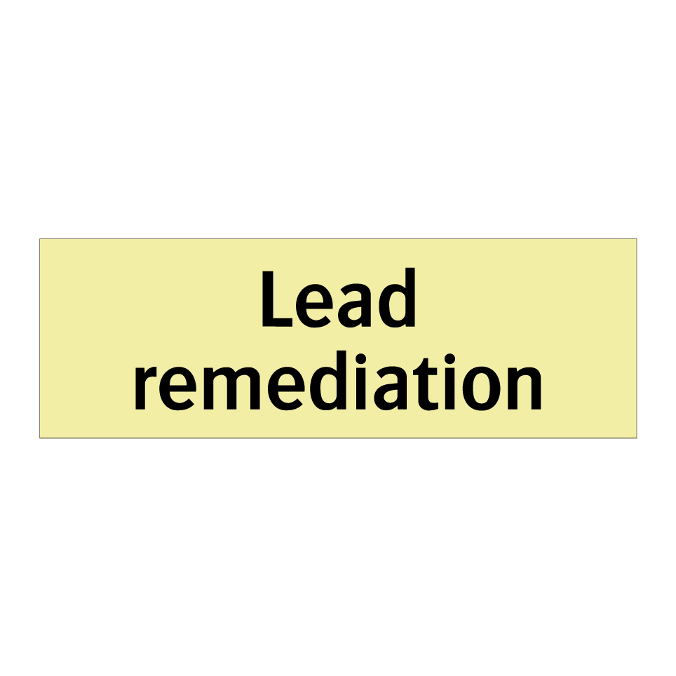 Lead remediation