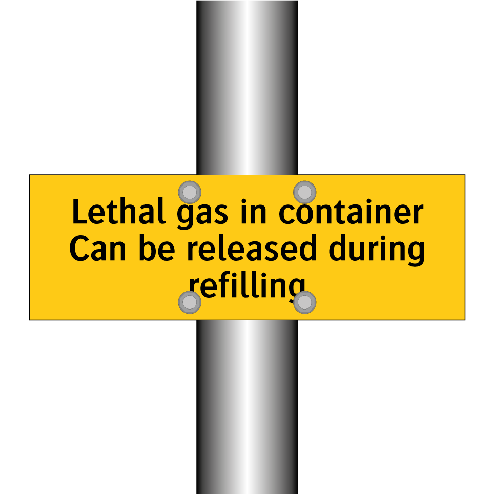 Lethal gas in container Can be released during refilling
