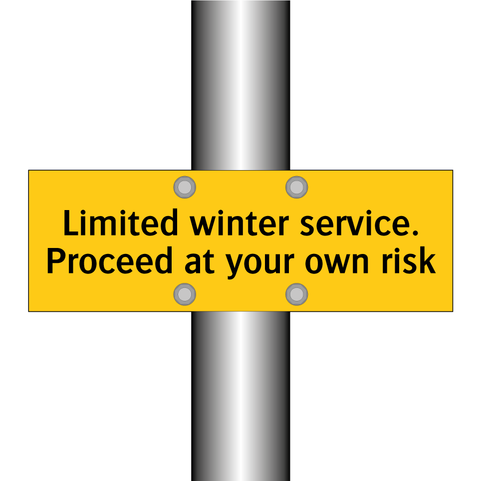 Limited winter service. Proceed at your own risk