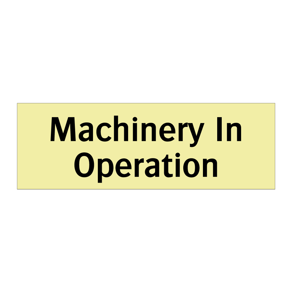Machinery In Operation