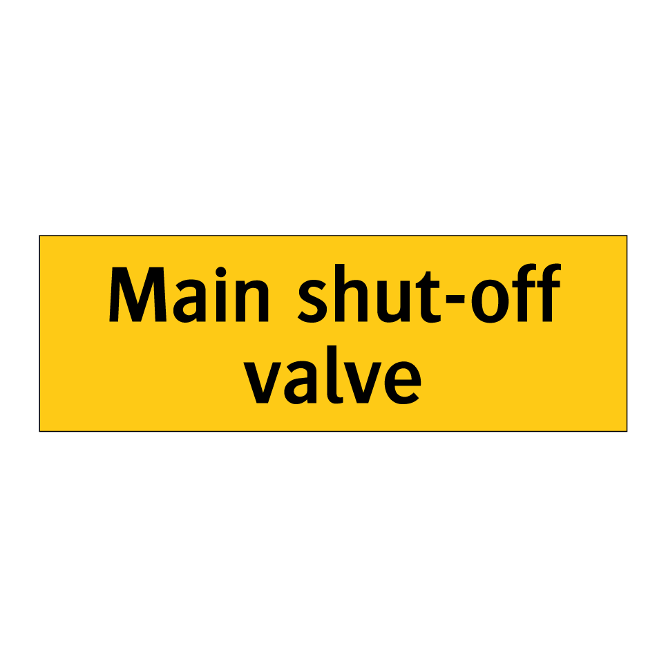 Main shut-off valve