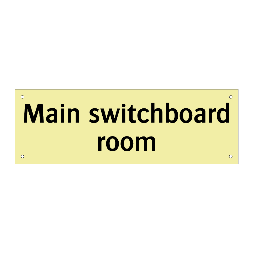 Main switchboard room