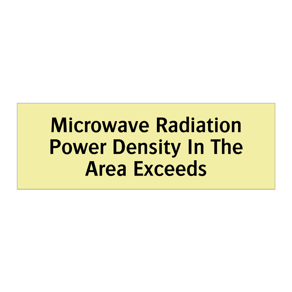 Microwave Radiation Power Density In The Area Exceeds