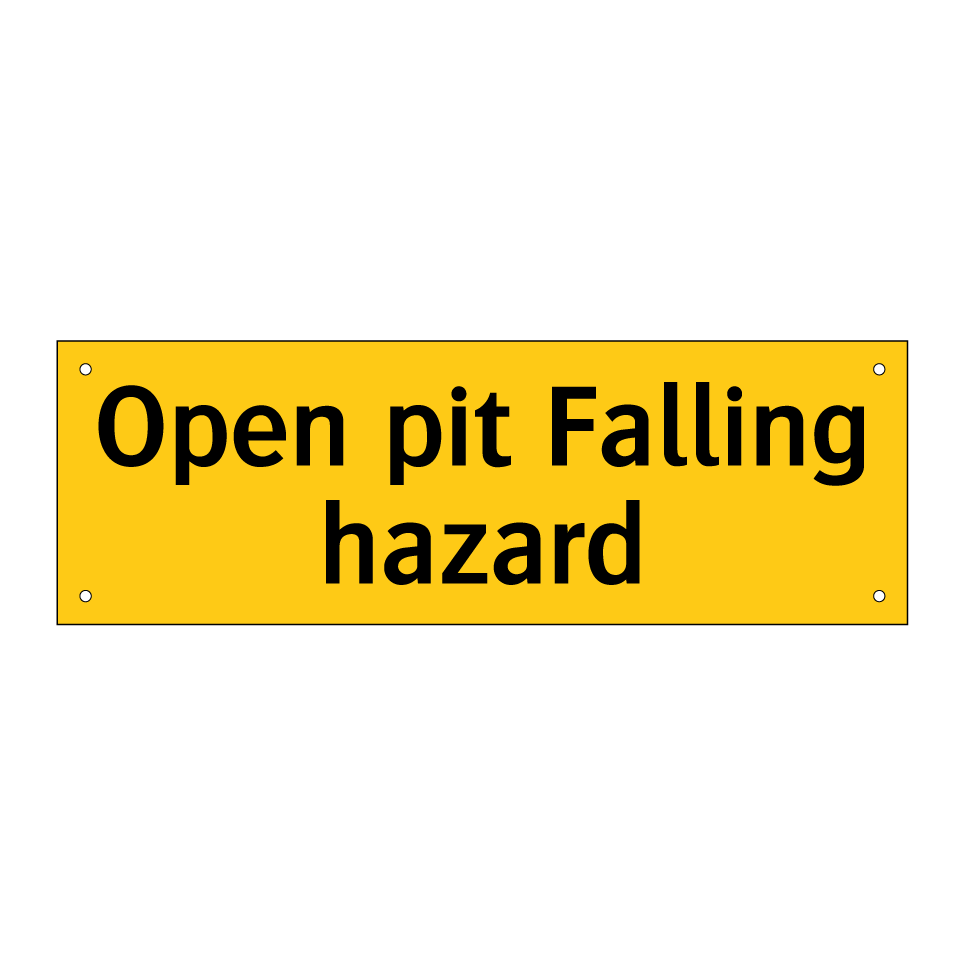 Open pit Falling hazard