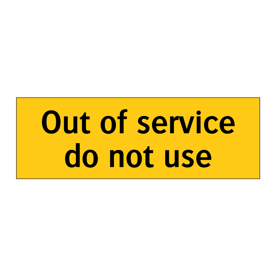 Out of service do not use