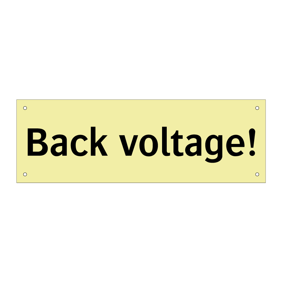 Back voltage!