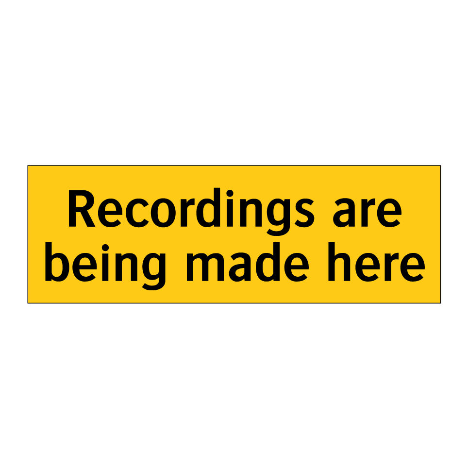 Recordings are being made here