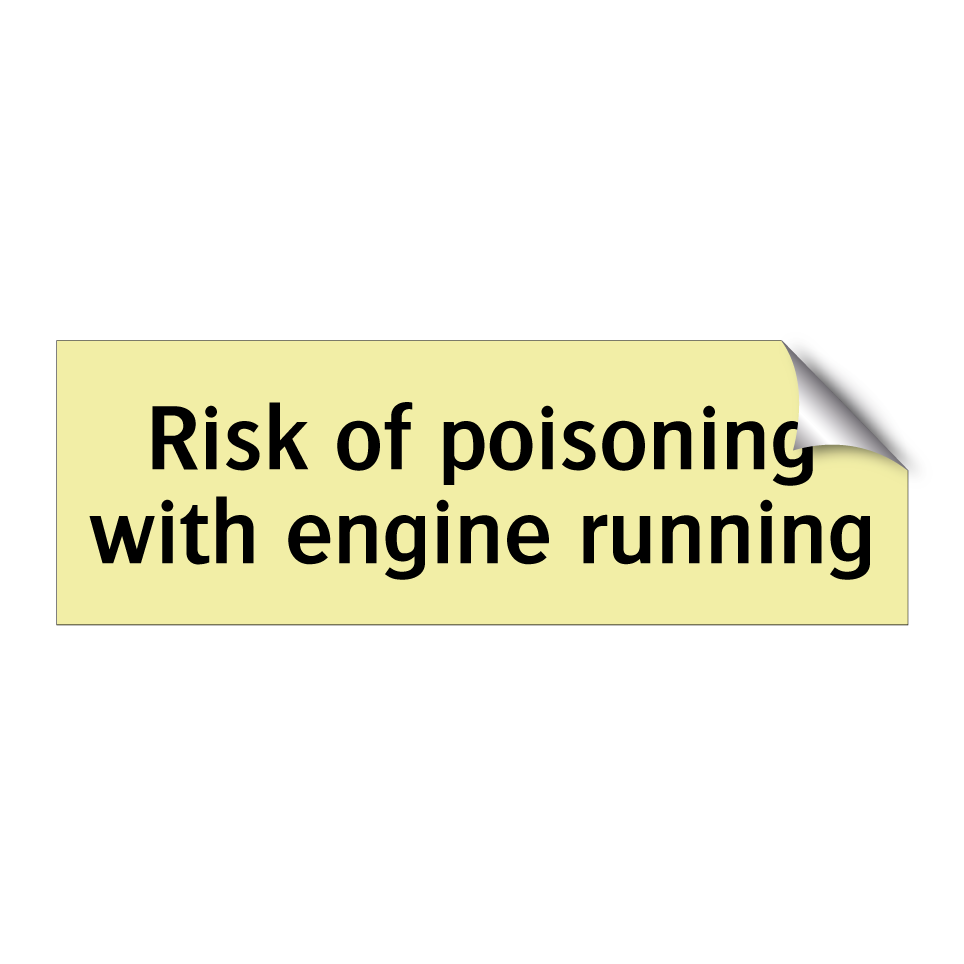 Risk of poisoning with engine running