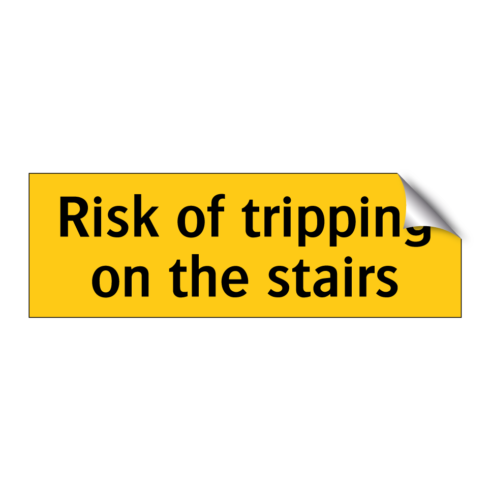 Risk of tripping on the stairs
