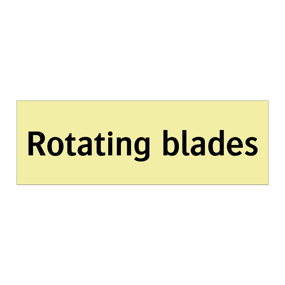 Rotating blades