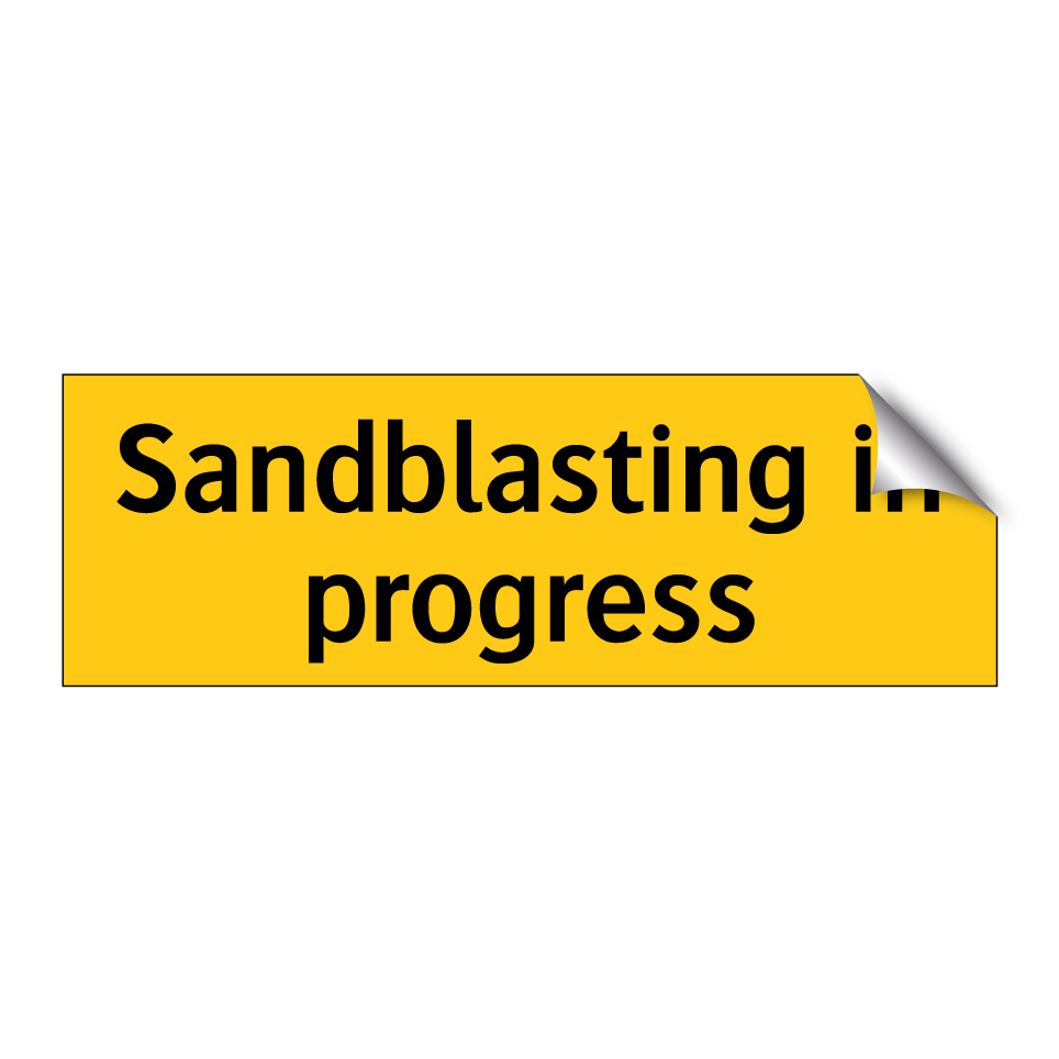 Sandblasting in progress
