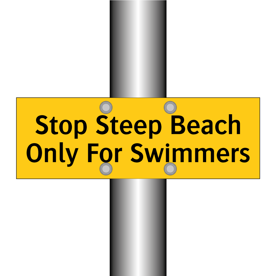 Stop Steep Beach Only For Swimmers