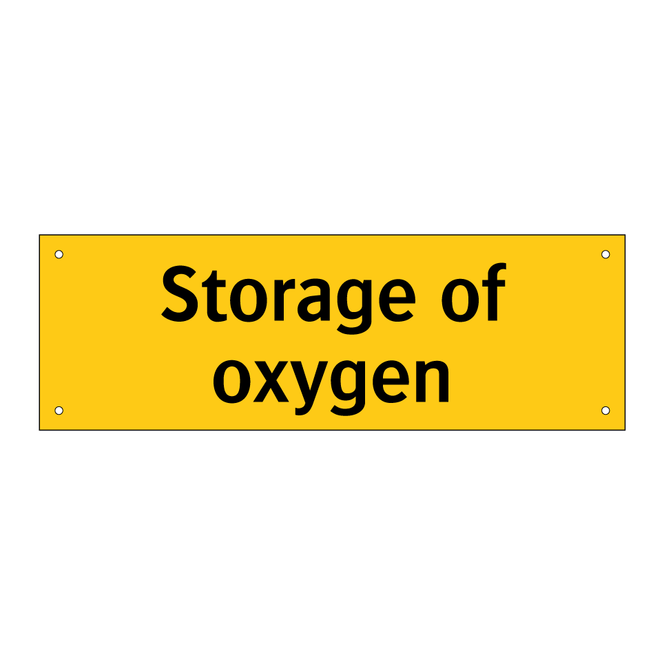 Storage of oxygen