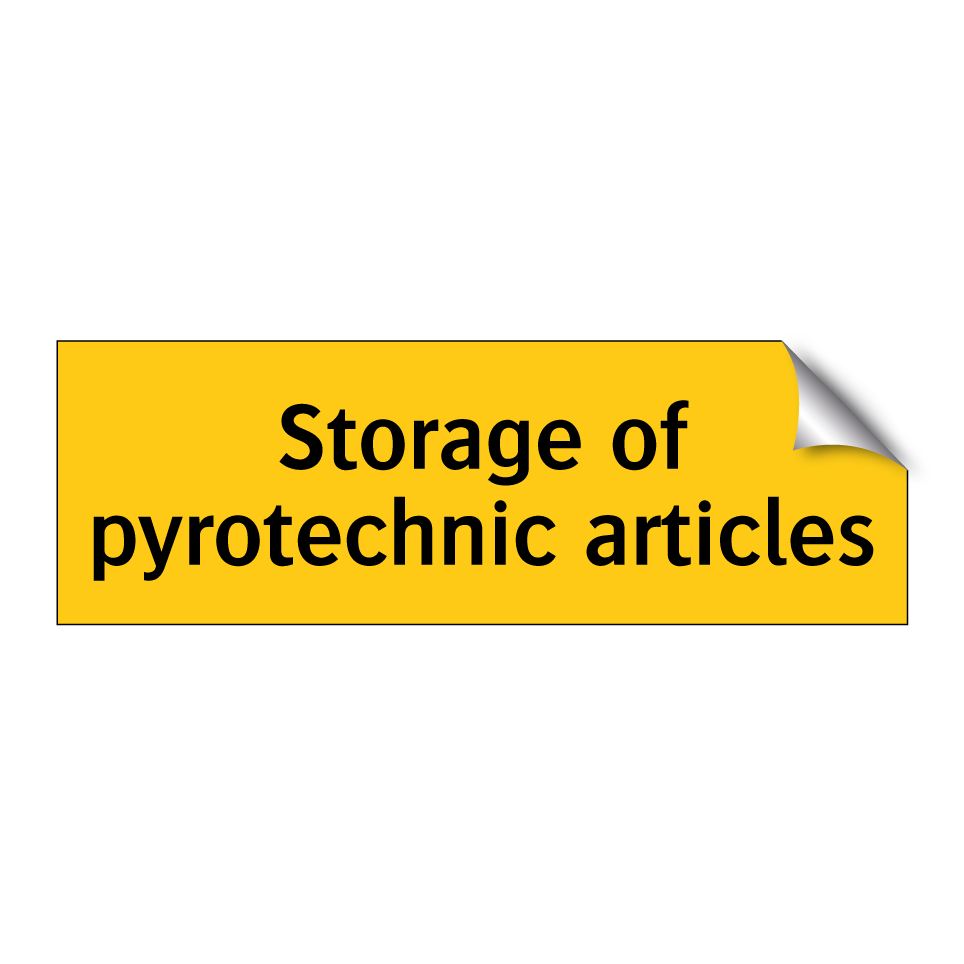 Storage of pyrotechnic articles