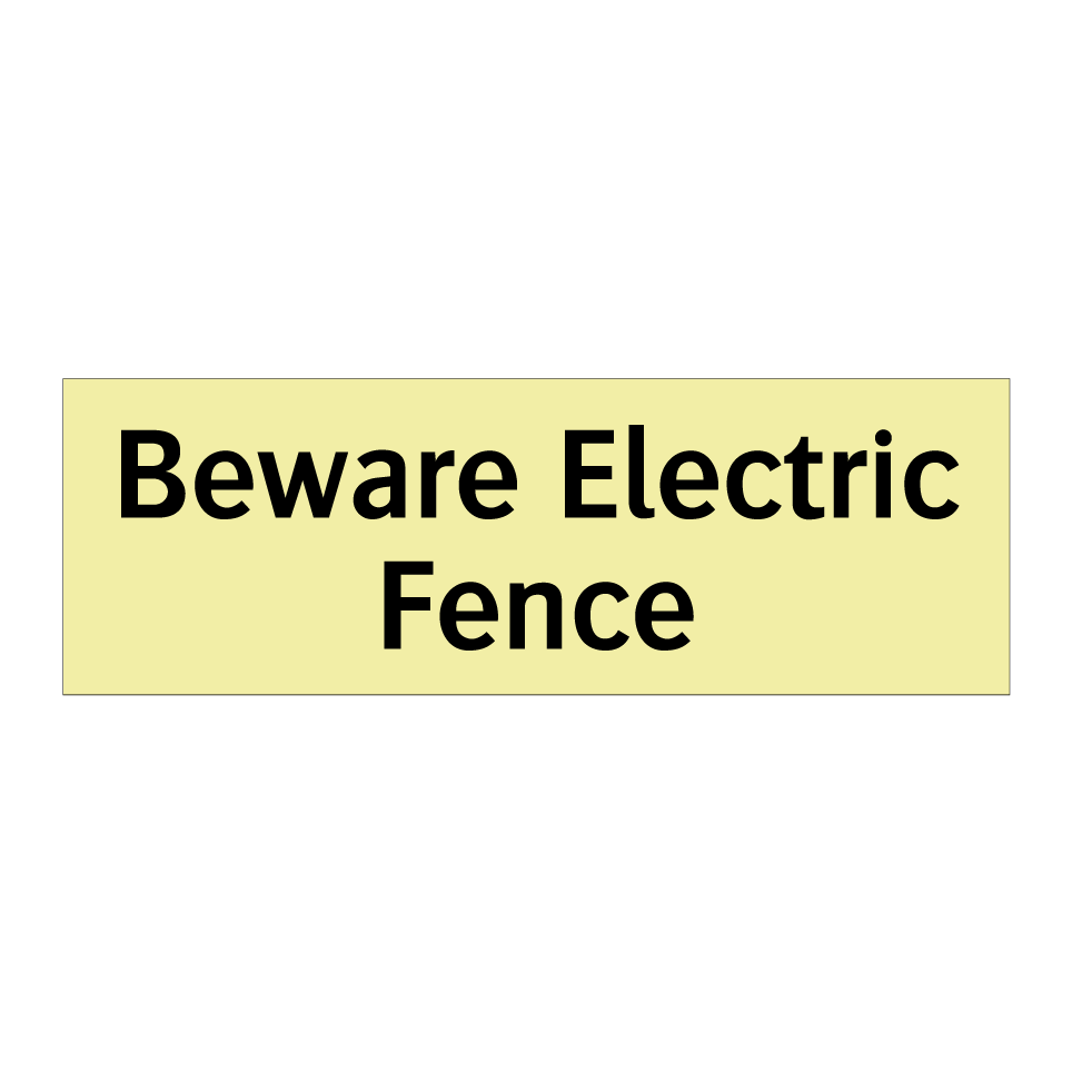 Beware Electric Fence