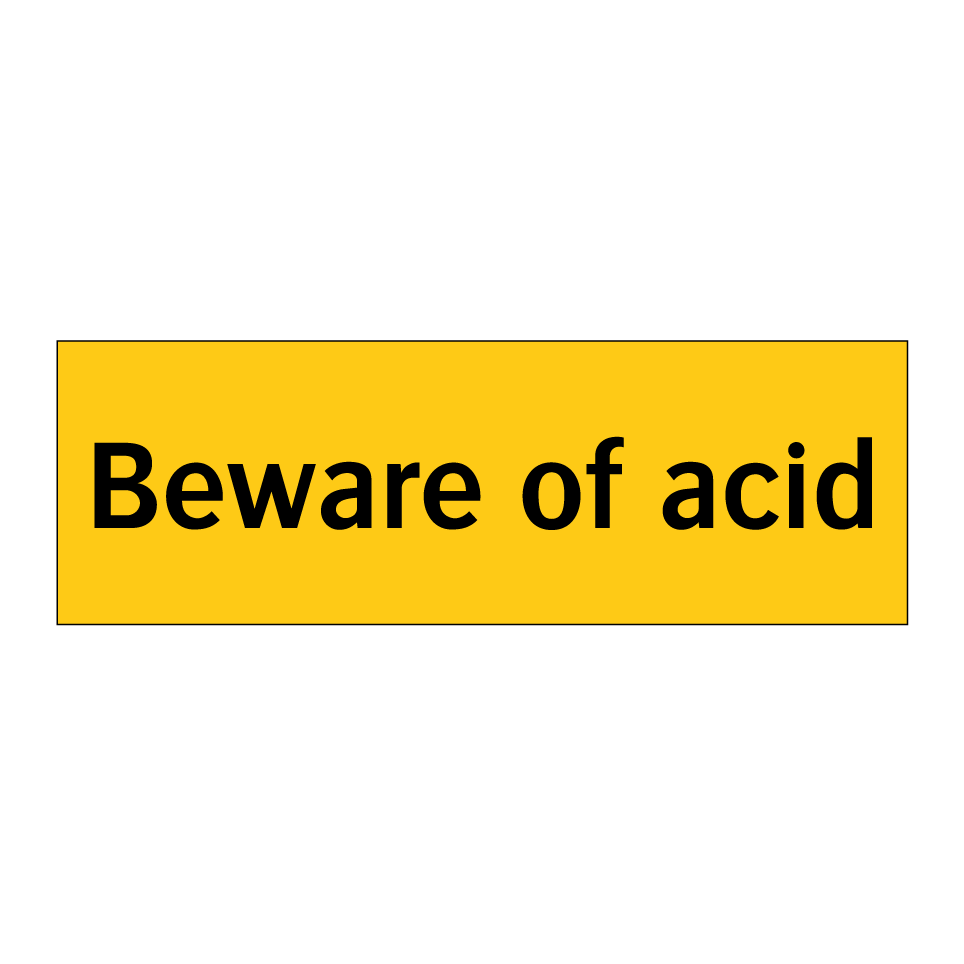 Beware of acid