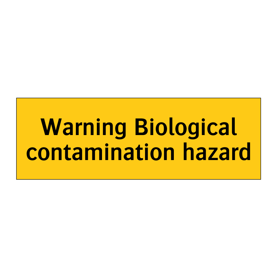Warning Biological contamination hazard