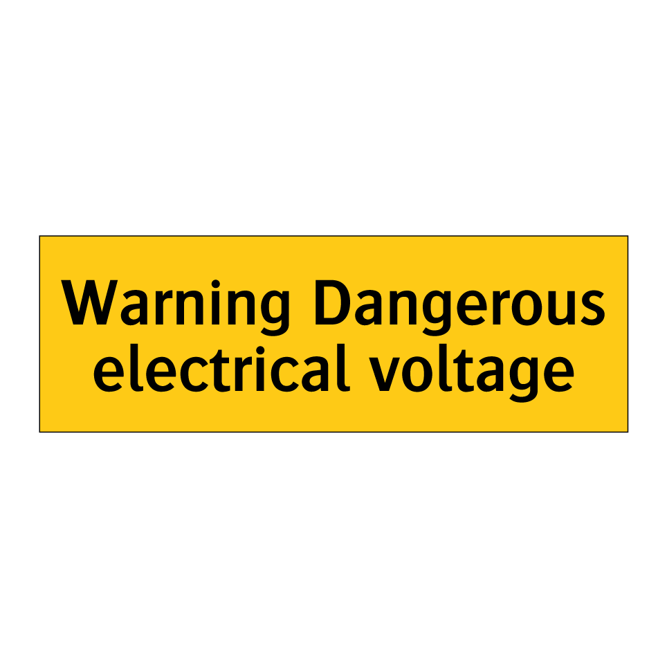 Warning Dangerous electrical voltage