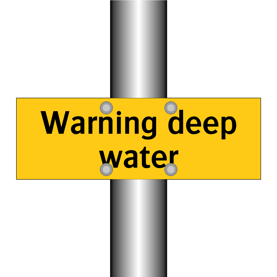 Warning deep water