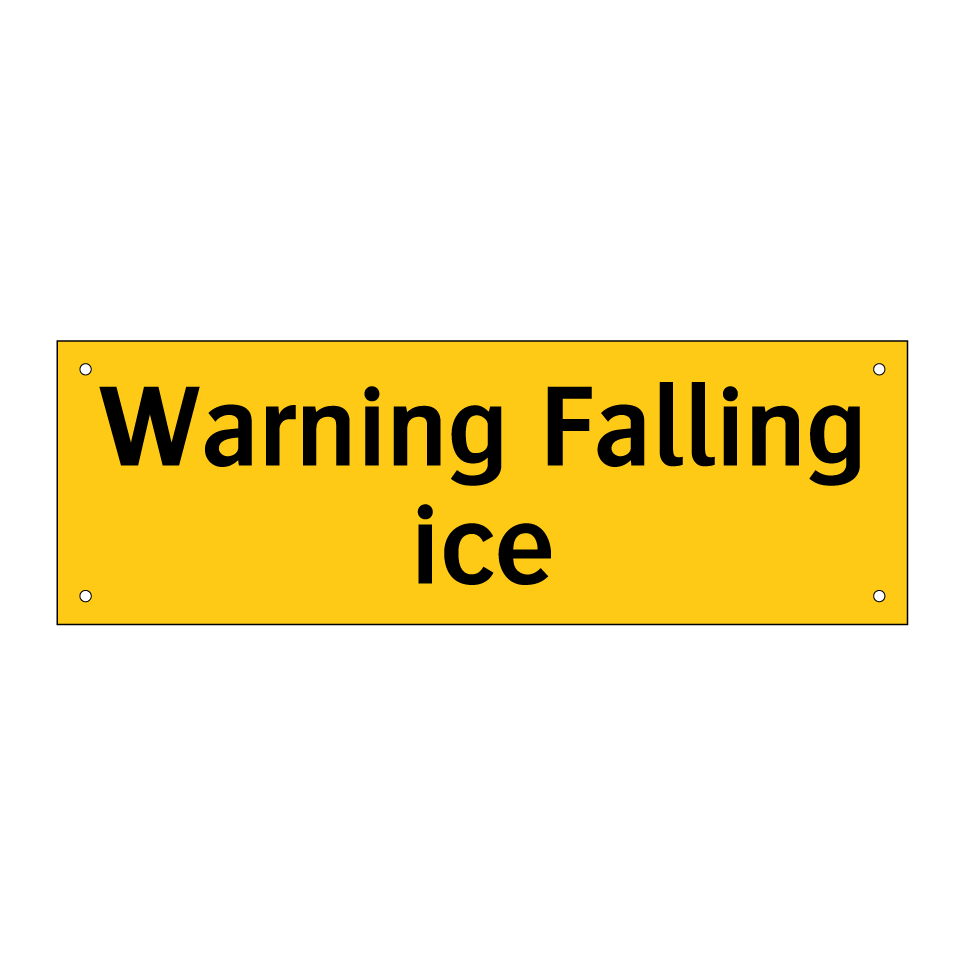 Warning Falling ice