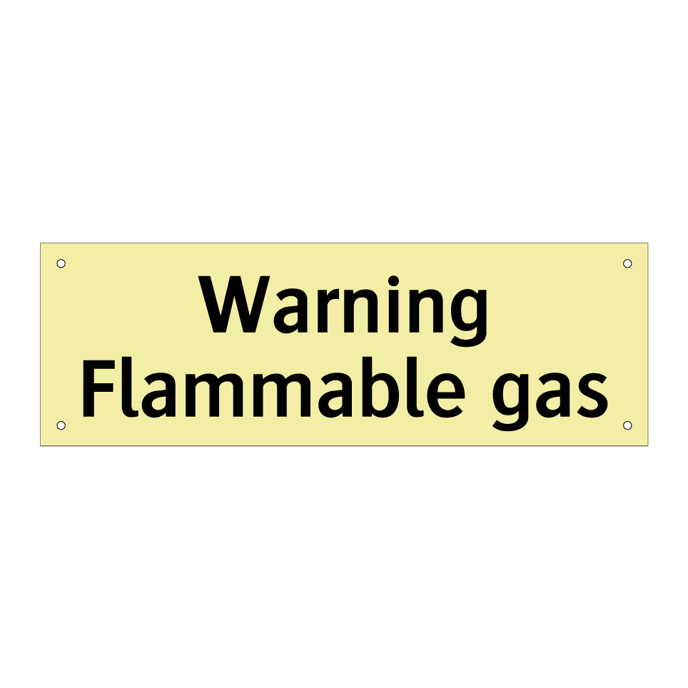 Warning Flammable gas