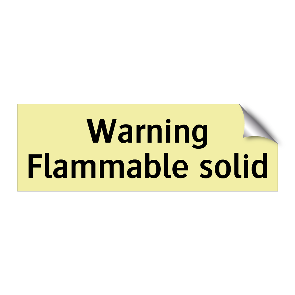 Warning Flammable solid