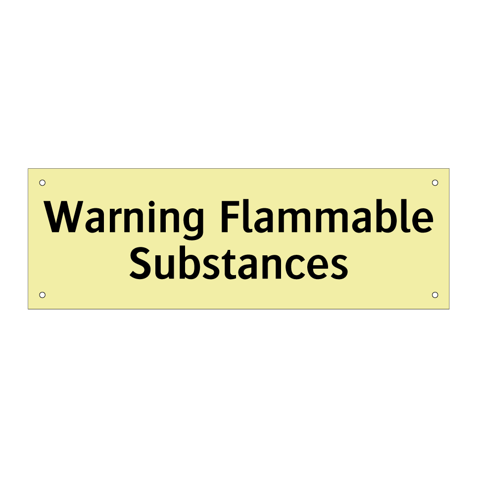 Warning Flammable Substances