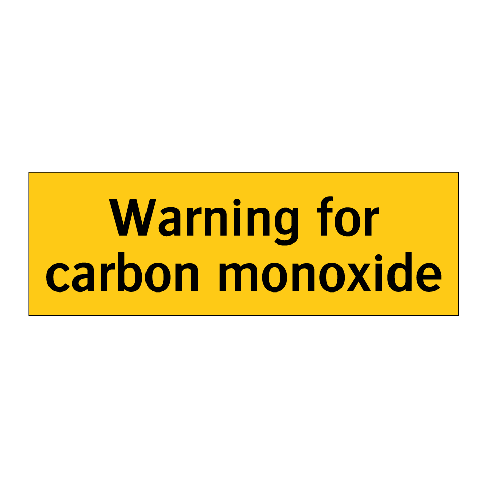 Warning for carbon monoxide
