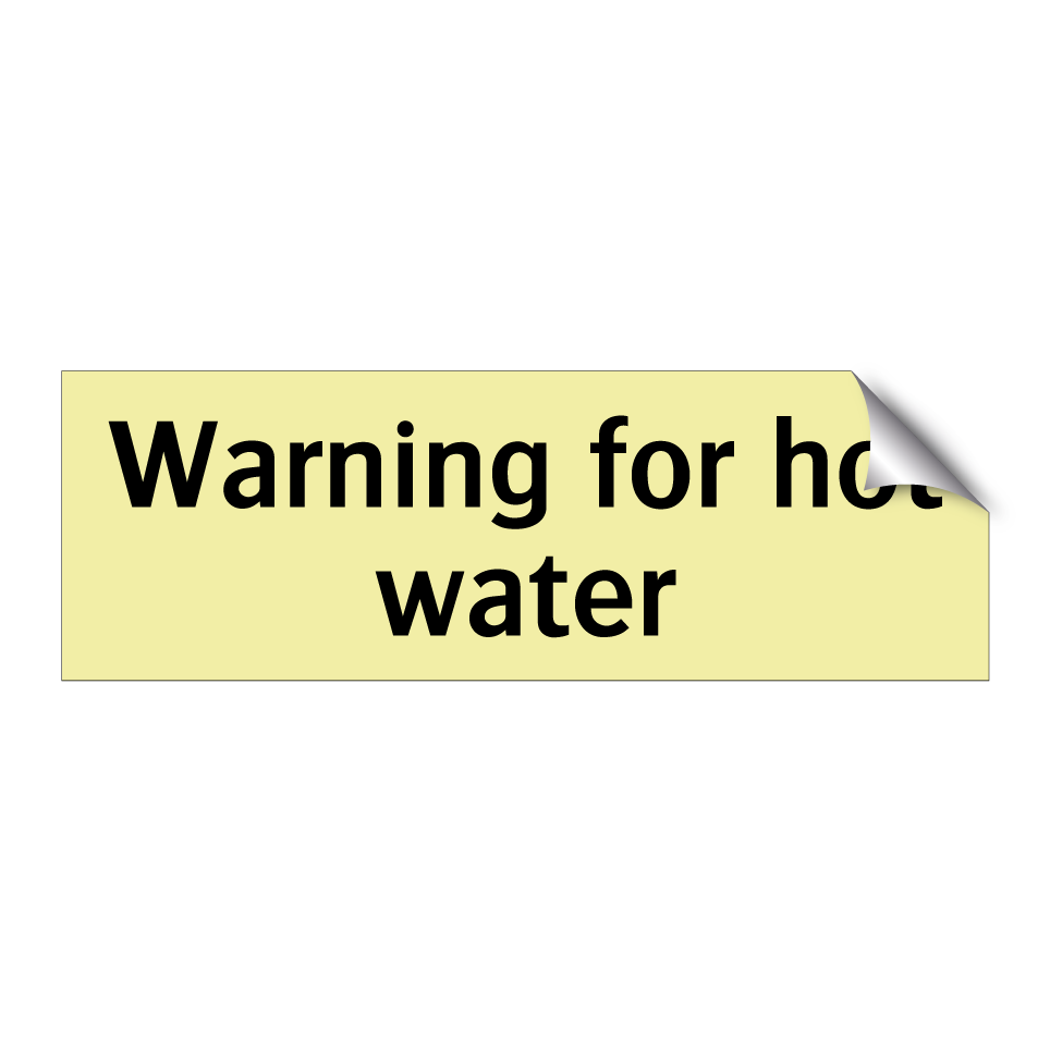 Warning for hot water