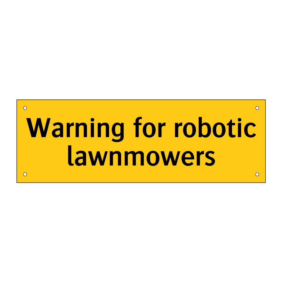 Warning for robotic lawnmowers