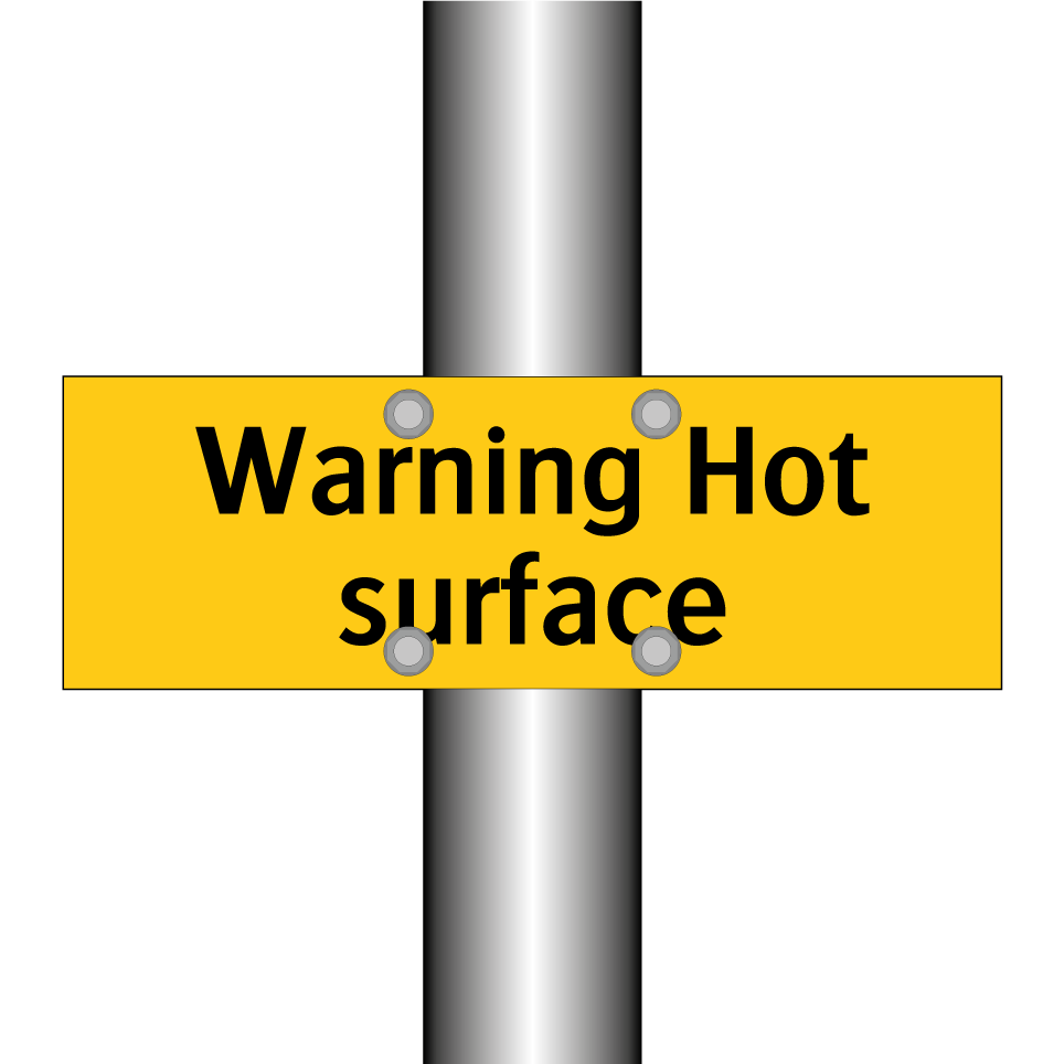 Warning Hot surface