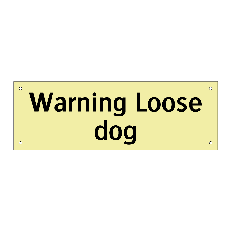 Warning Loose dog