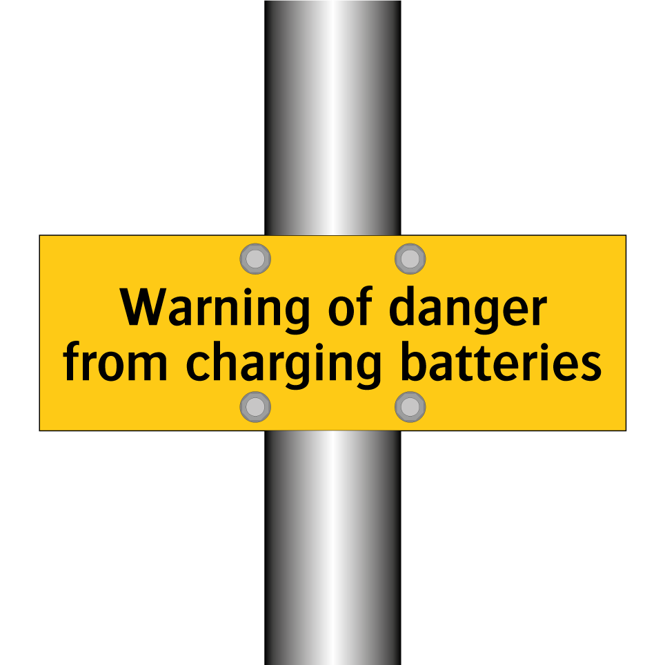 Warning of danger from charging batteries