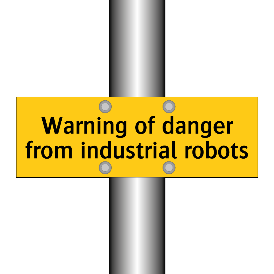 Warning of danger from industrial robots