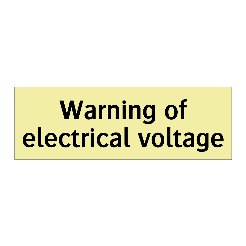 Warning of electrical voltage
