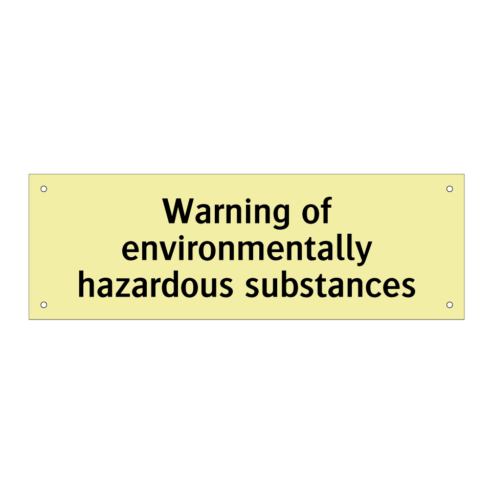 Warning of environmentally hazardous substances