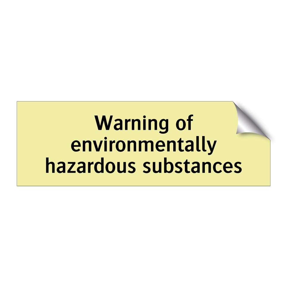 Warning of environmentally hazardous substances