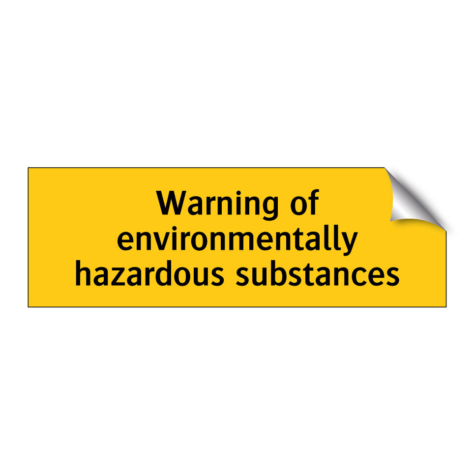Warning of environmentally hazardous substances