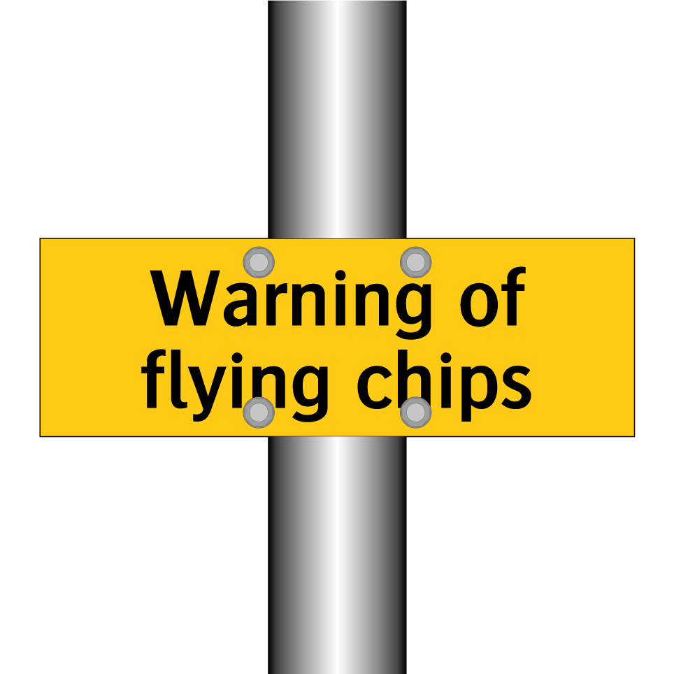 Warning of flying chips