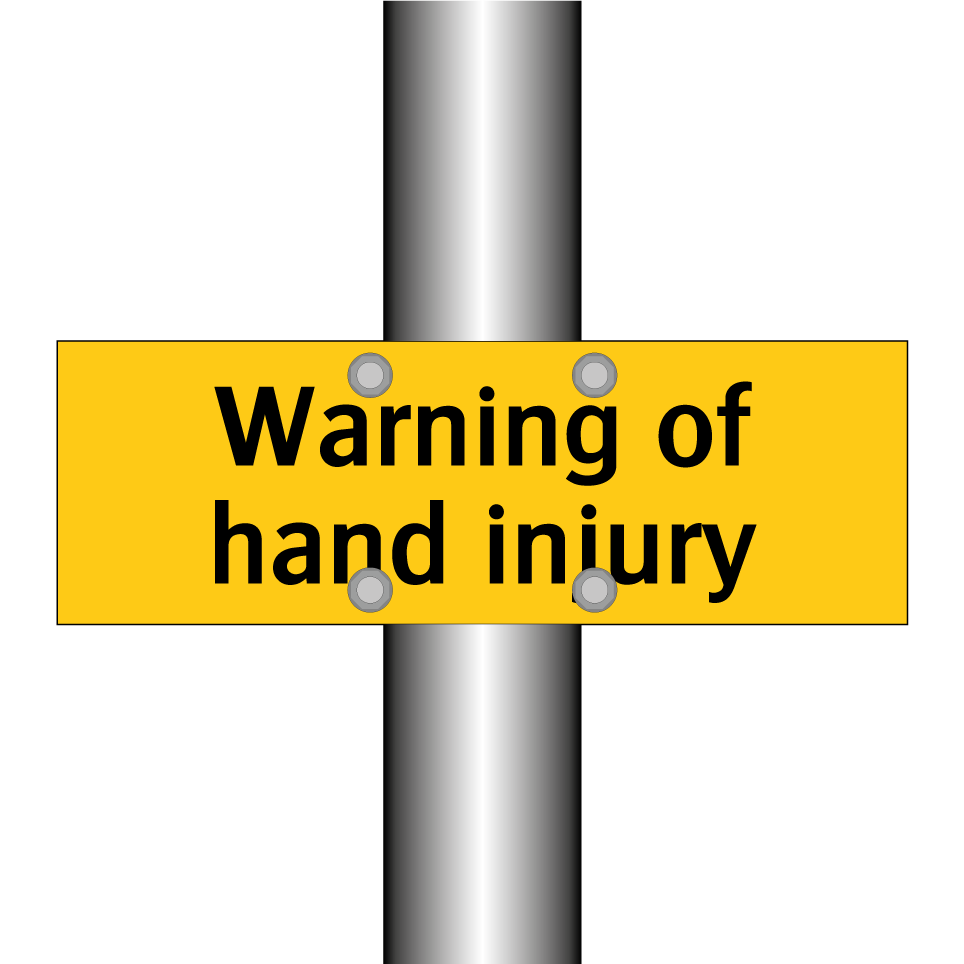 Warning of hand injury