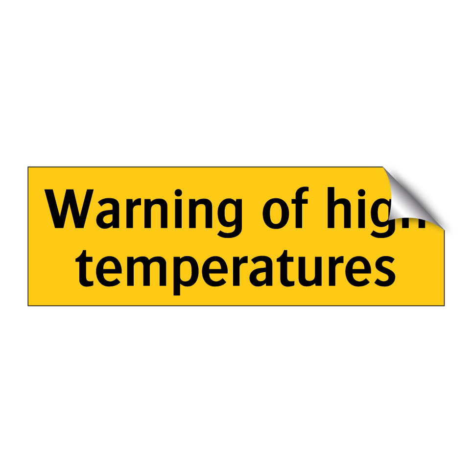 Warning of high temperatures