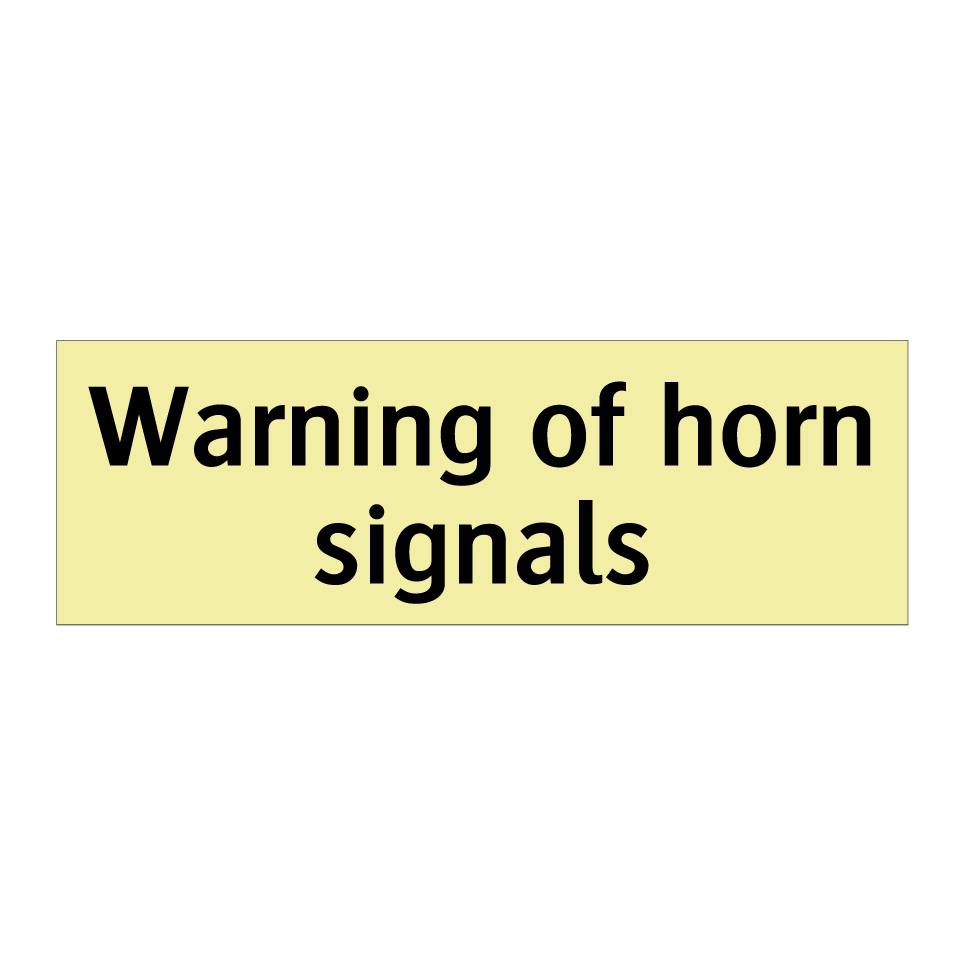 Warning of horn signals