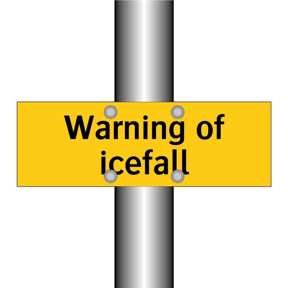 Warning of icefall