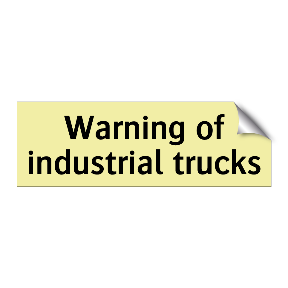 Warning of industrial trucks