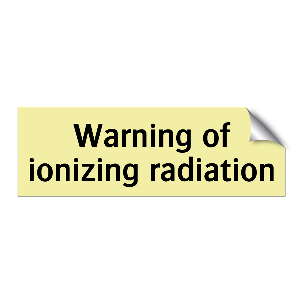 Warning of ionizing radiation