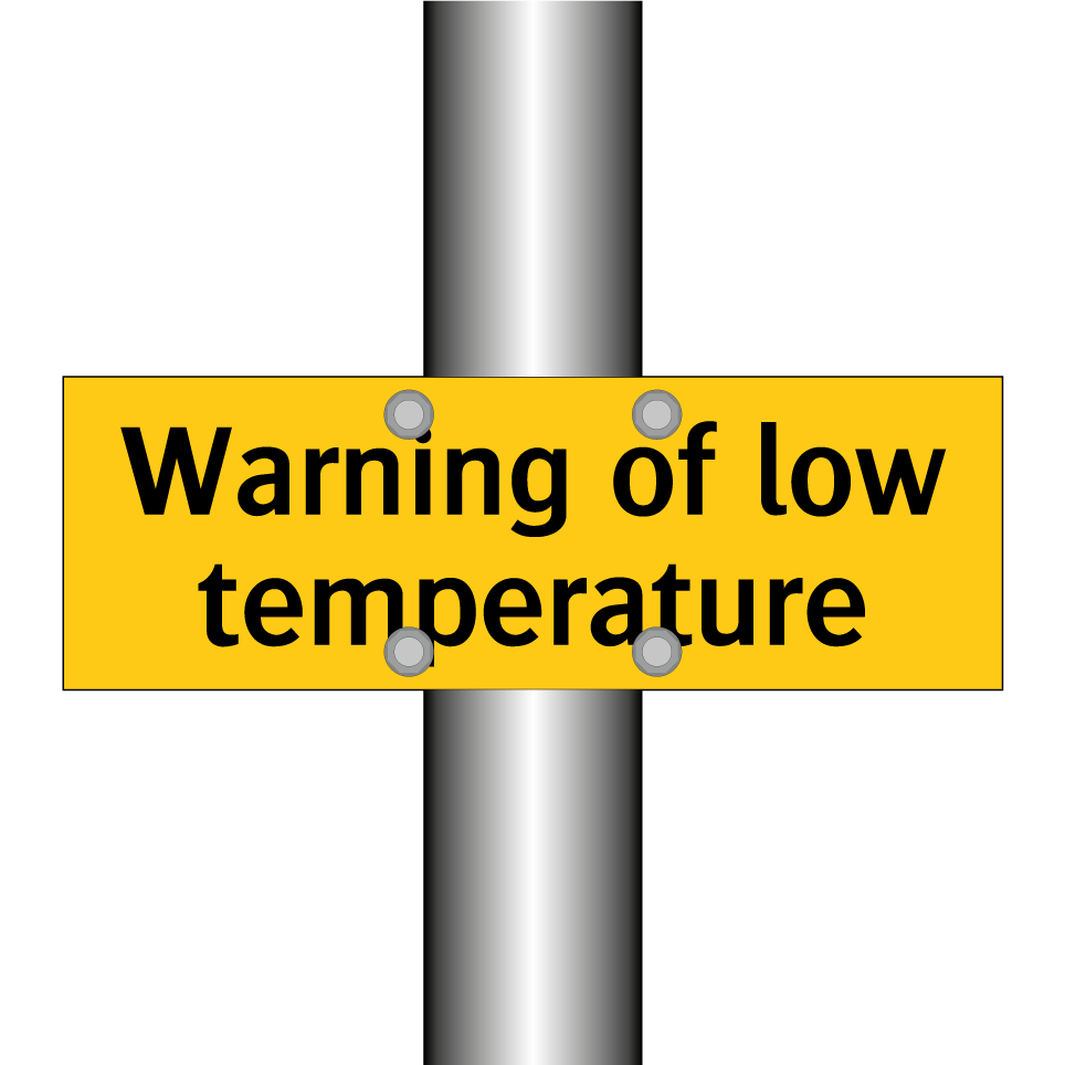 Warning of low temperature