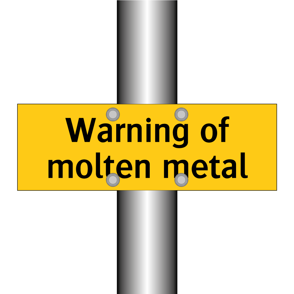 Warning of molten metal