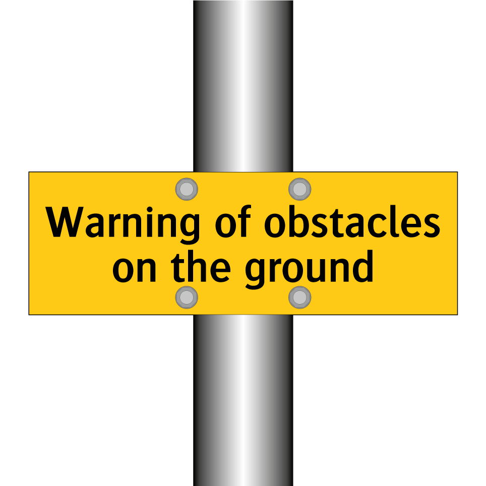 Warning of obstacles on the ground