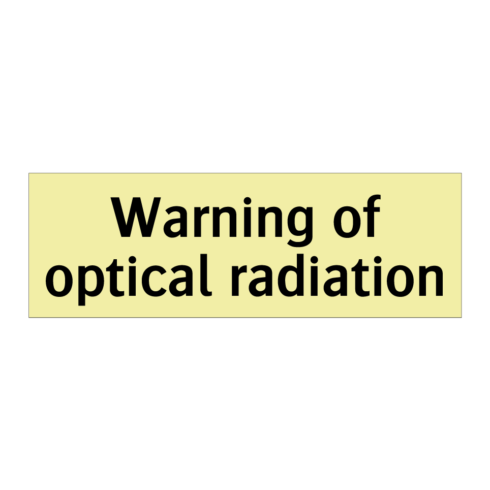 Warning of optical radiation
