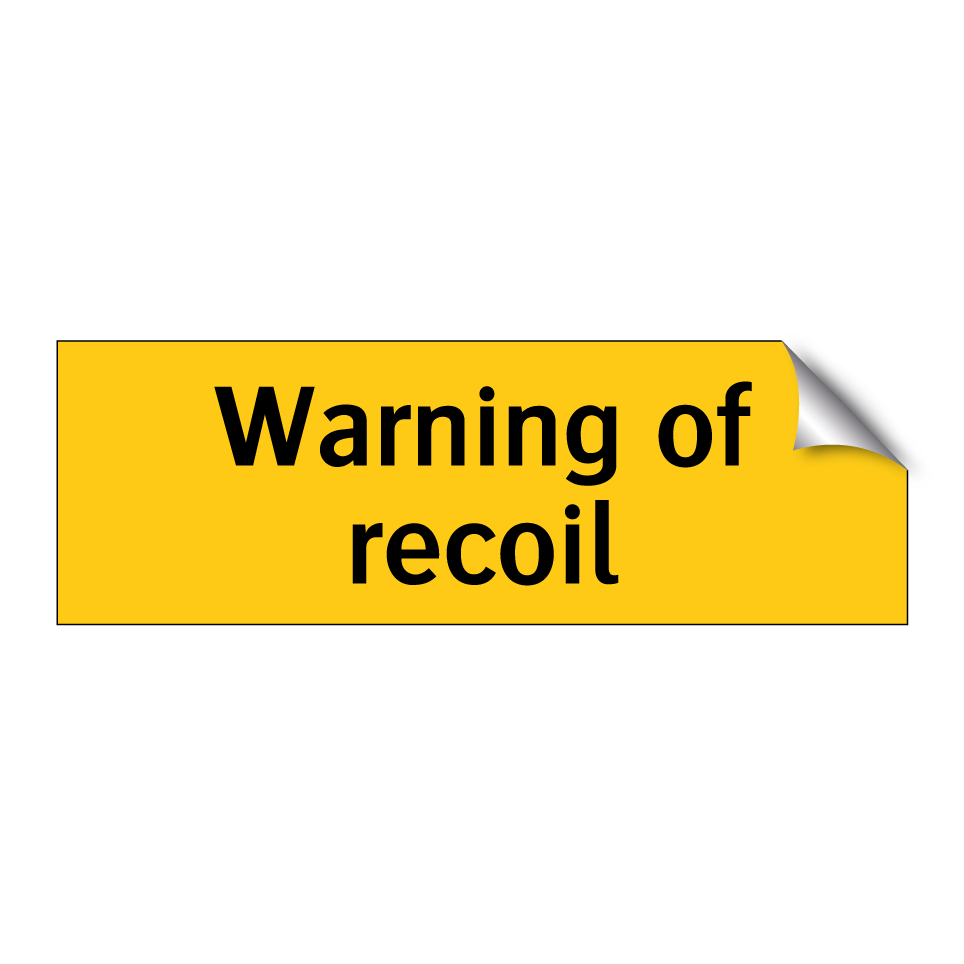 Warning of recoil